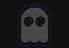 a promotional image for Ghostty, a new terminal emulator, made of ASCII text in the shape of a ghost.